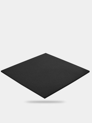 Black rubber mat Square Black 10mm for gyms, fitness