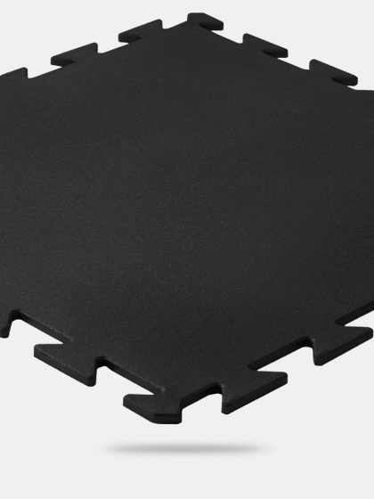 Mata puzzle Basic Black grubość 15mm czarna na siłownię, fitness, crosfit